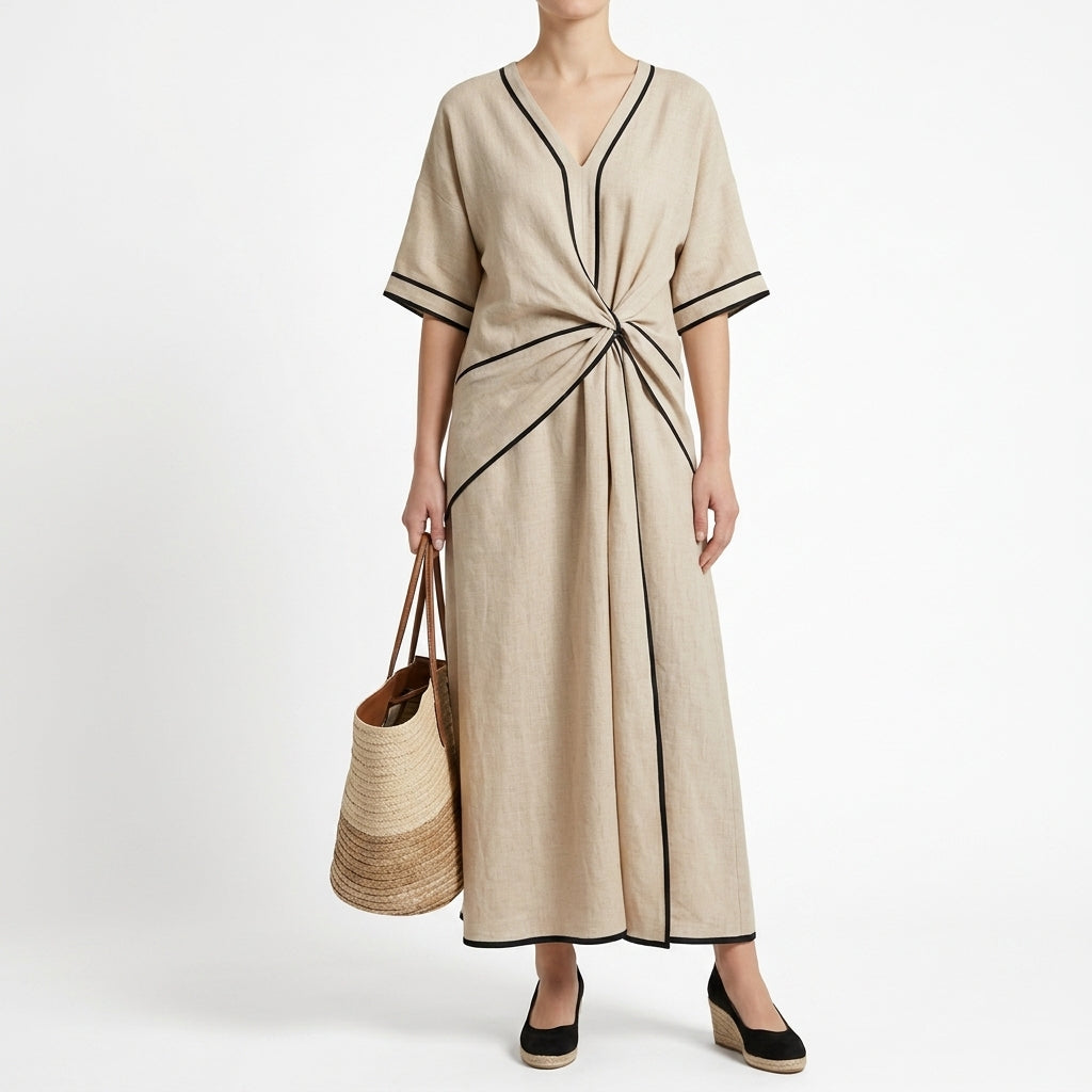 Colette Twist-Front Maxi Klänning
