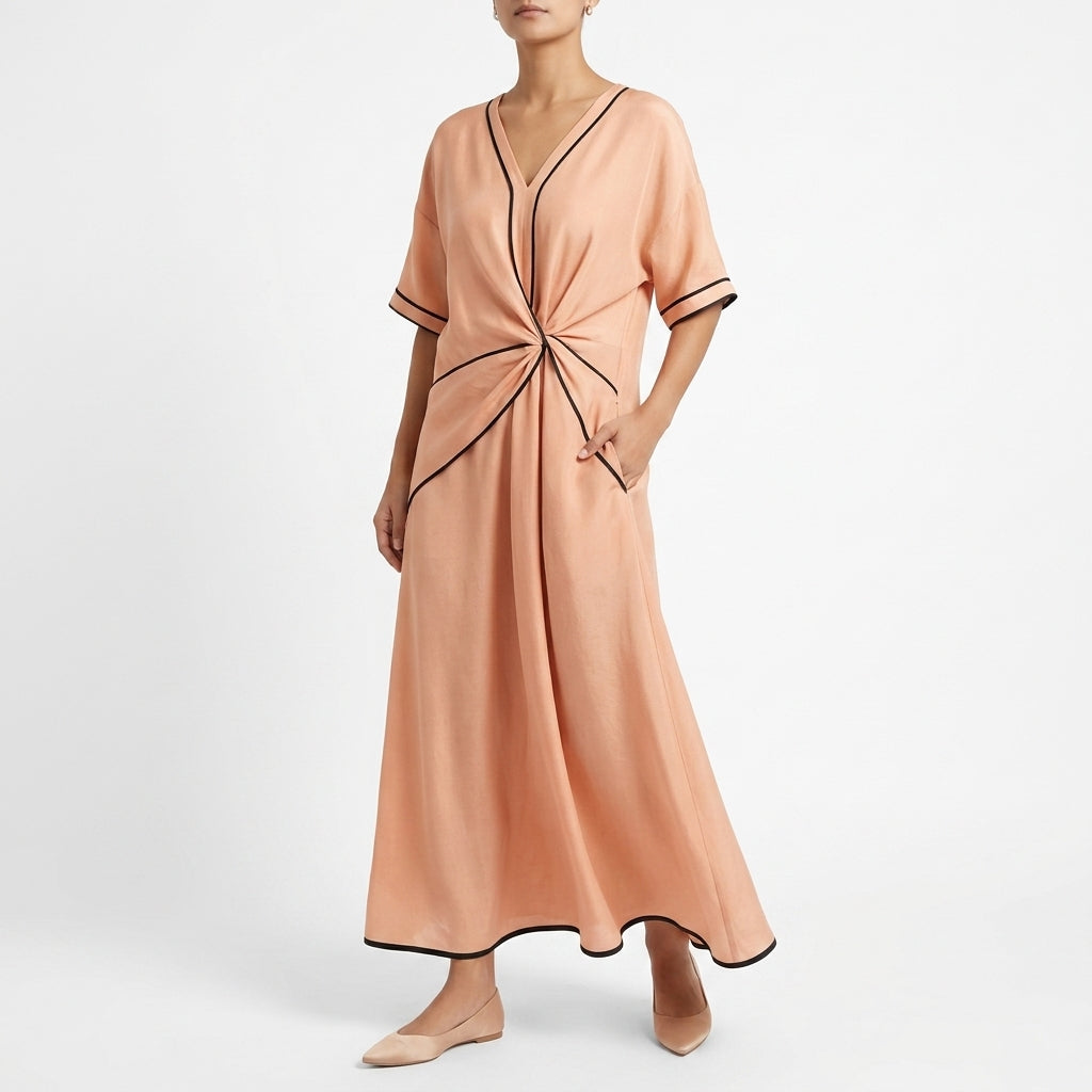 Colette Twist-Front Maxi Klänning