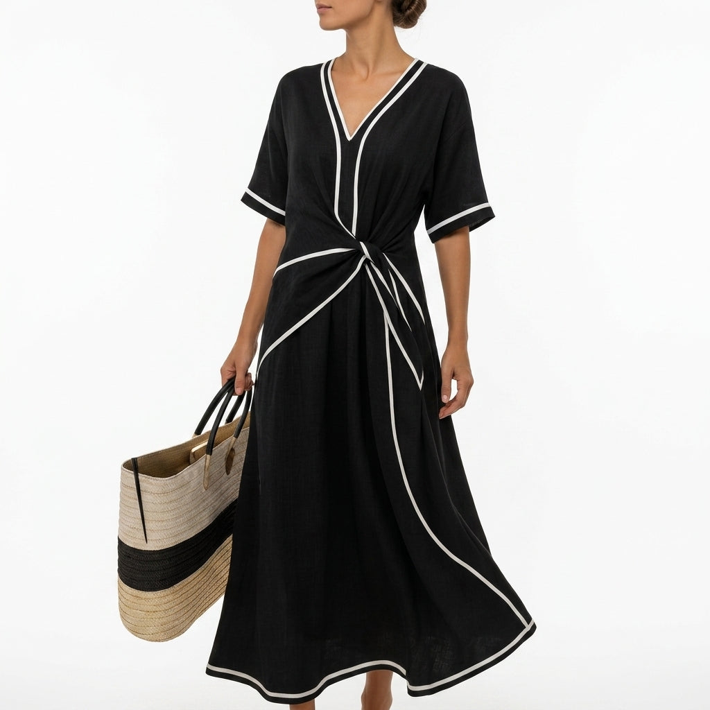 Colette Twist-Front Maxi Klänning