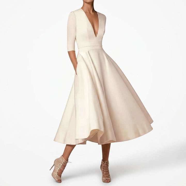 Genevieve Fit-and-Flare Midi Klänning
