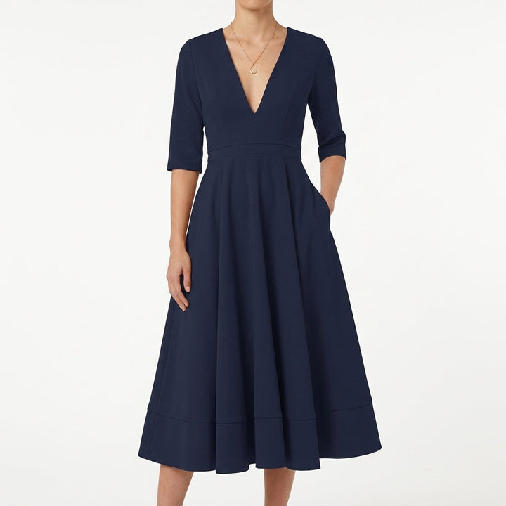 Genevieve Fit-and-Flare Midi Klänning