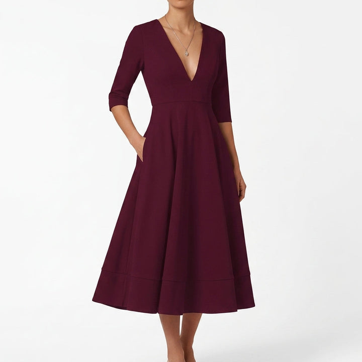 Genevieve Fit-and-Flare Midi Klänning