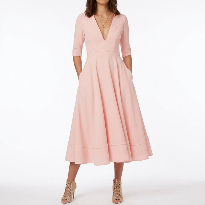 Genevieve Fit-and-Flare Midi Klänning