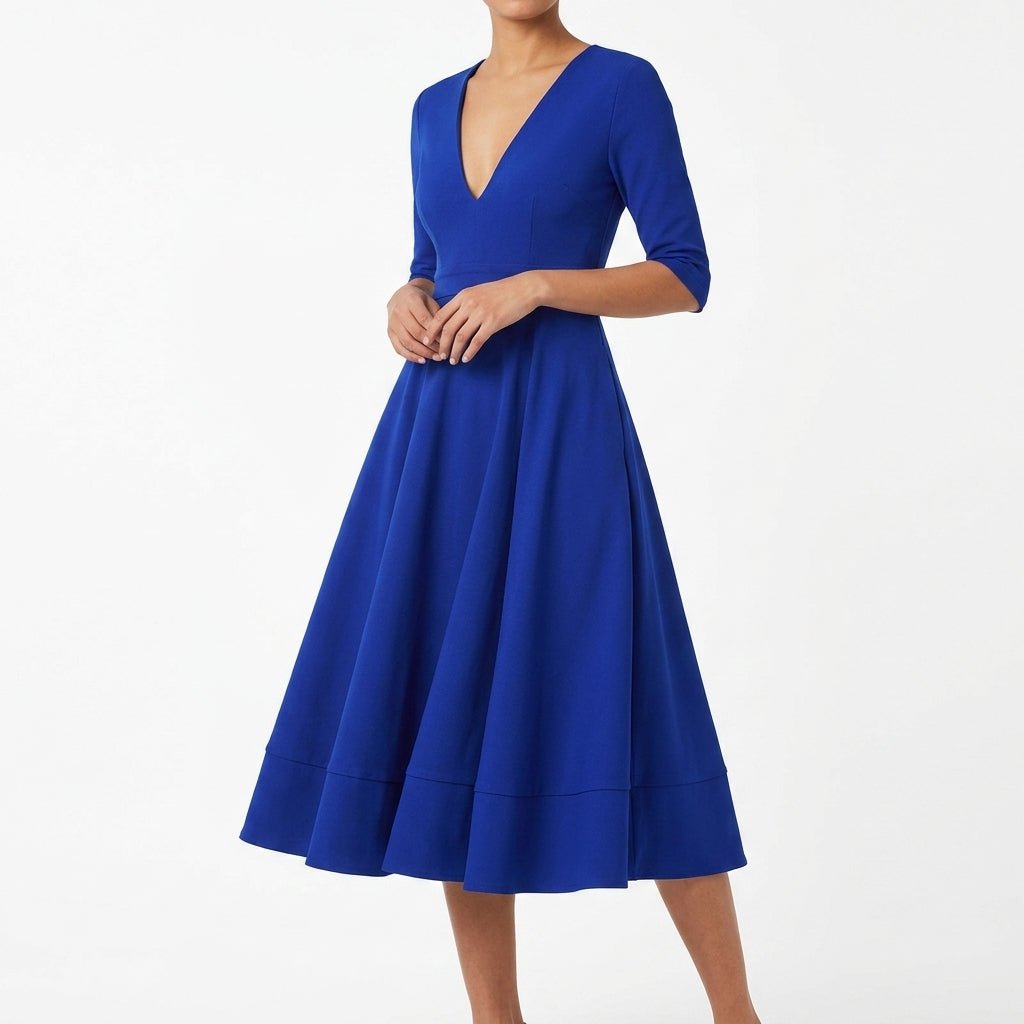Genevieve Fit-and-Flare Midi Klänning