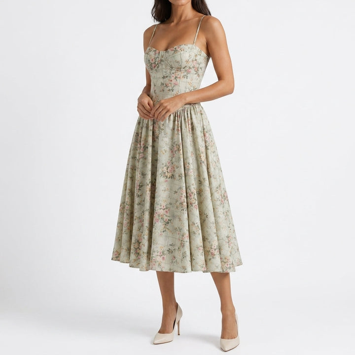 Verity Floral Midi Klänning