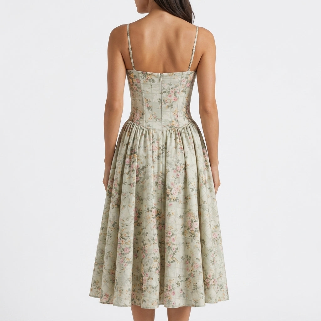 Verity Floral Midi Klänning