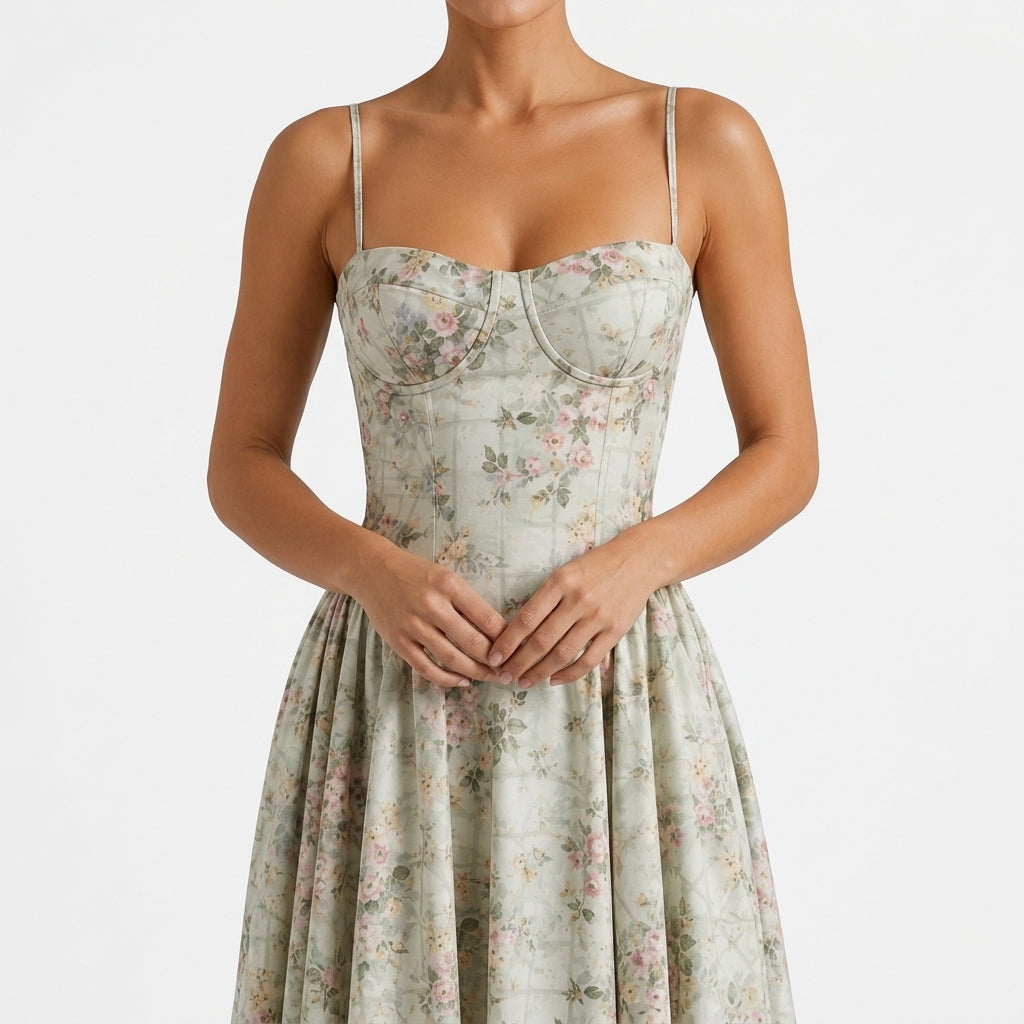 Verity Floral Midi Klänning