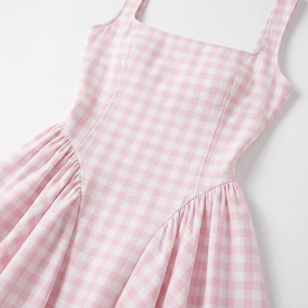 Ottilie Gingham Midi Klänning