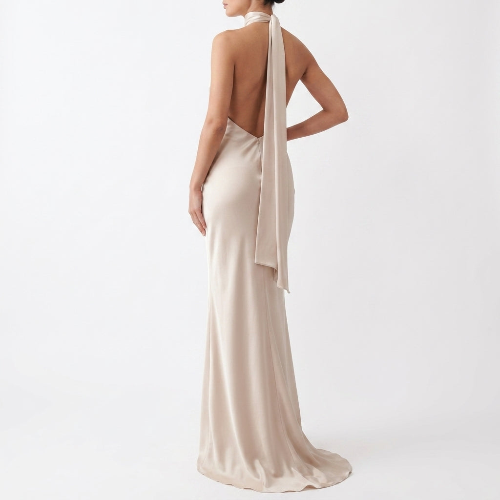 Evander Satin Maxi Klänning