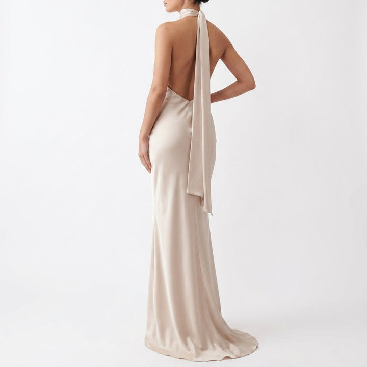 Evander Satin Maxi Klänning