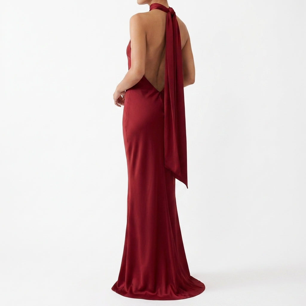 Evander Satin Maxi Klänning