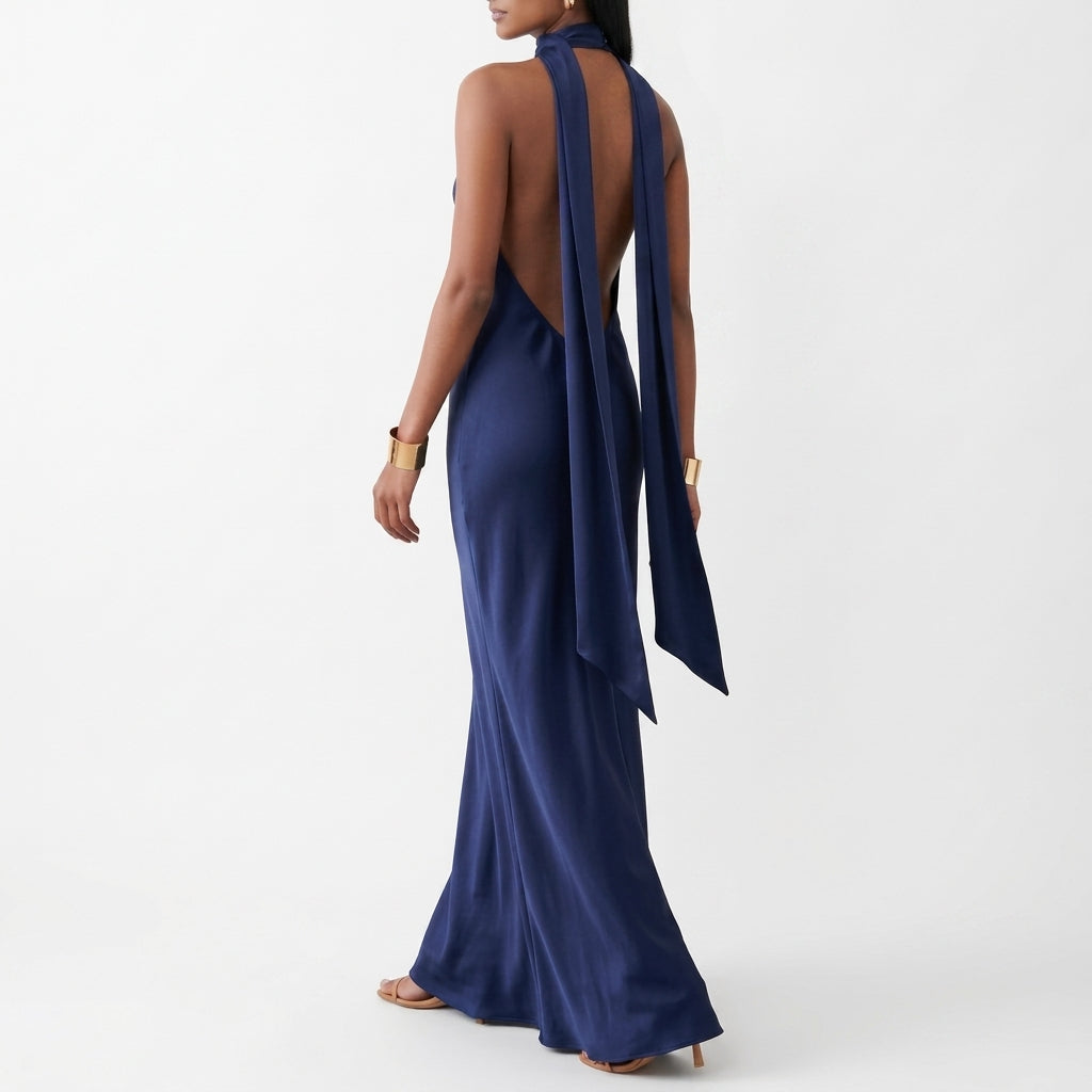 Evander Satin Maxi Klänning