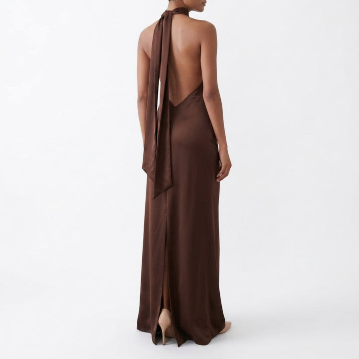 Evander Satin Maxi Klänning