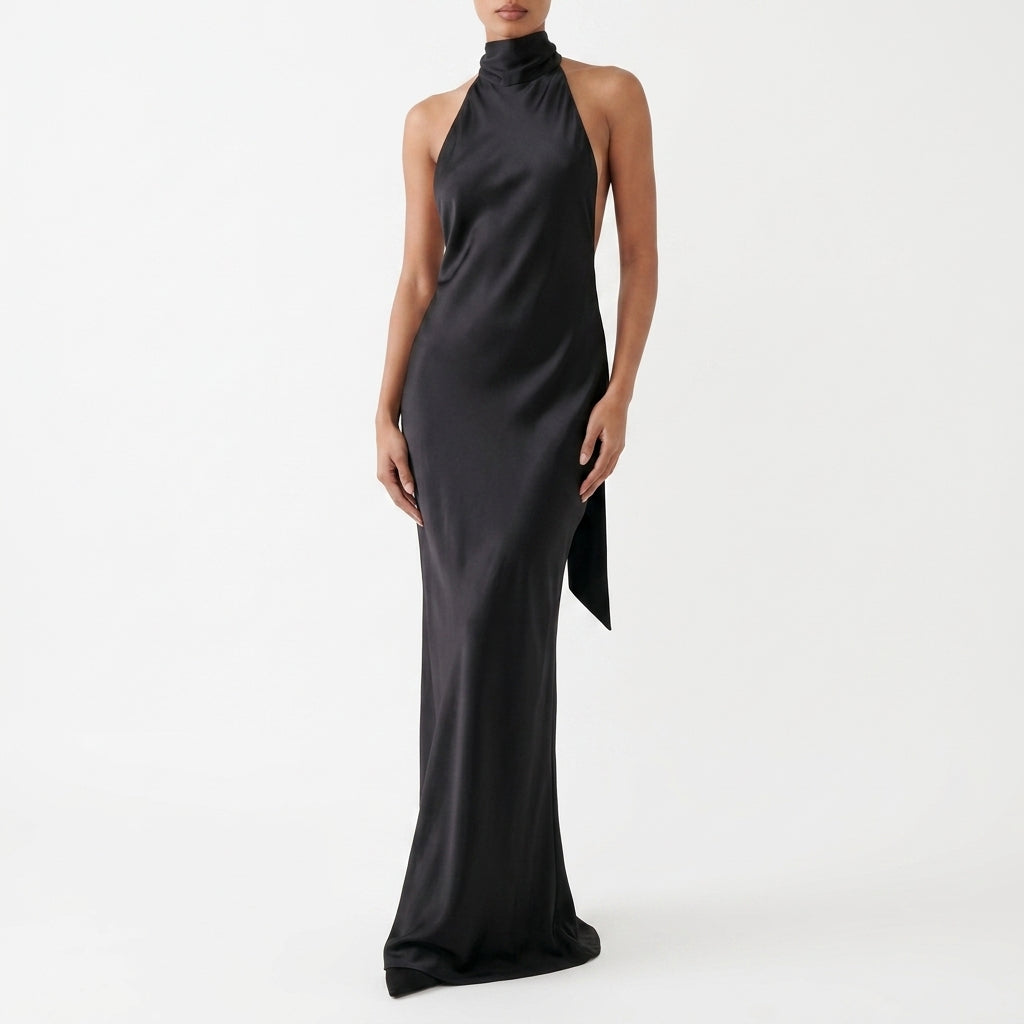 Evander Satin Maxi Klänning