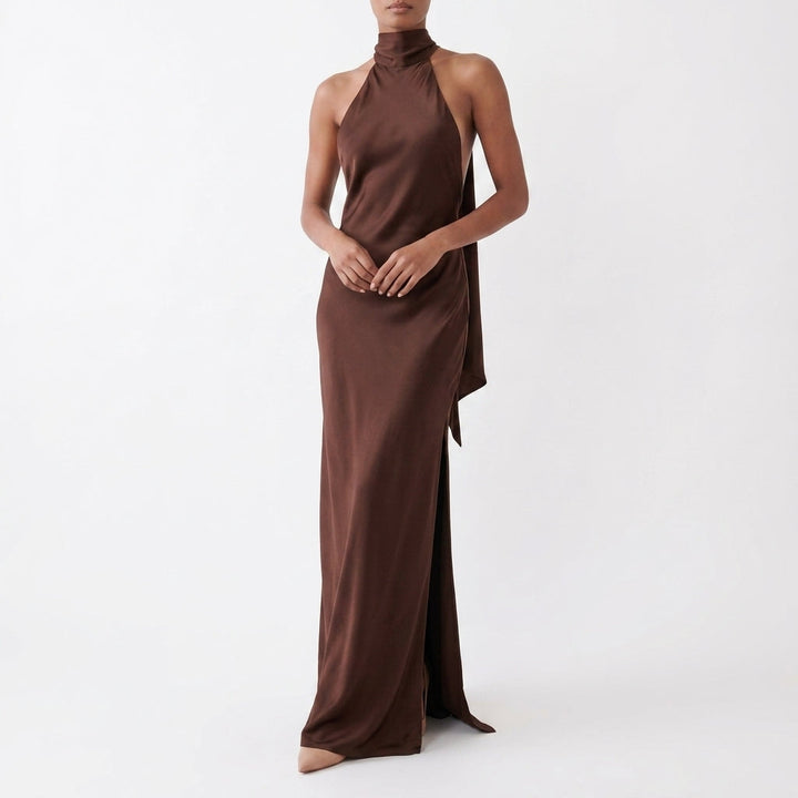 Evander Satin Maxi Klänning