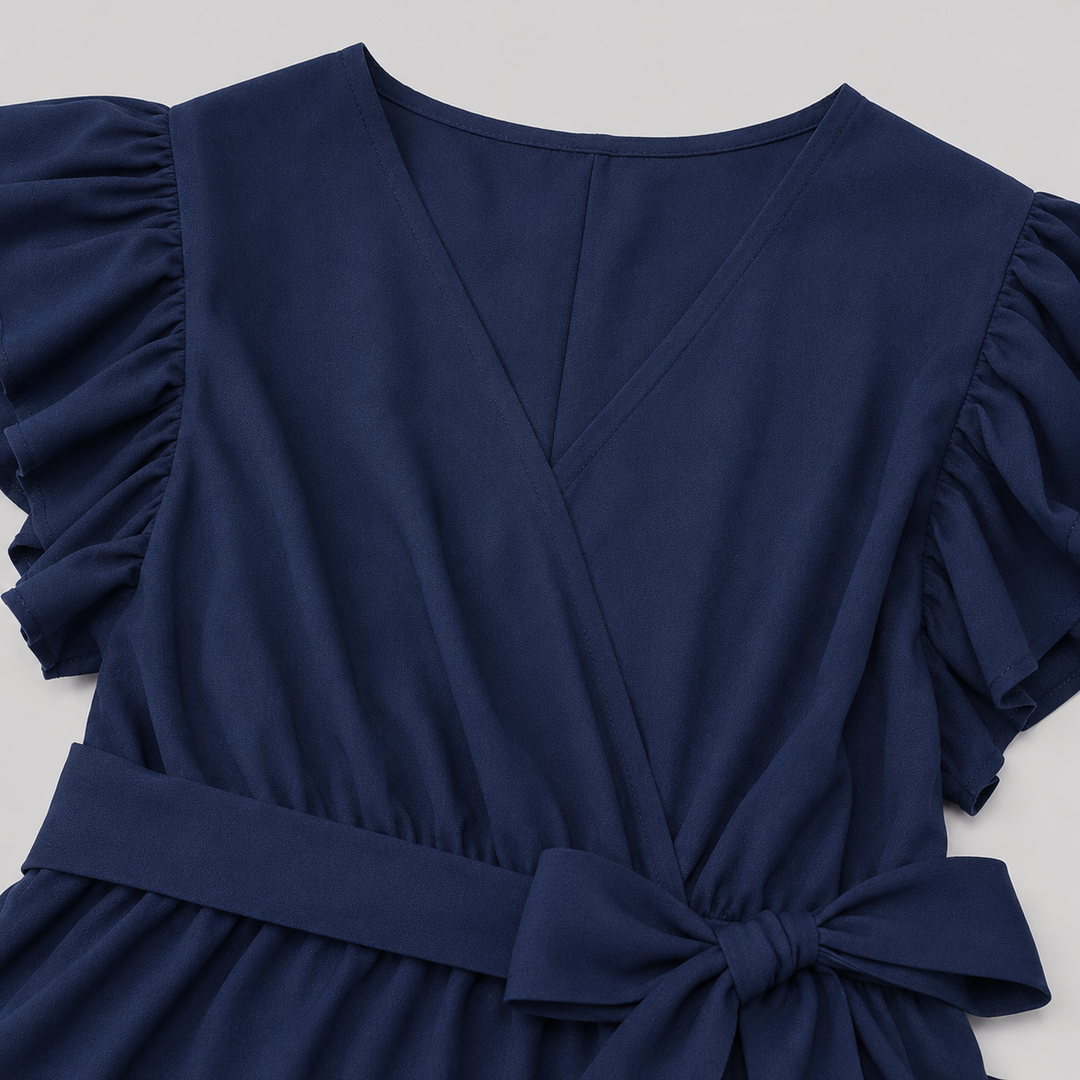 Calantha Ruffle Wrap Klänning