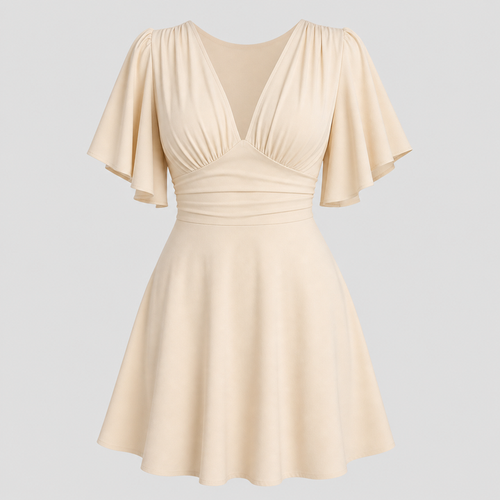 Elaria Flutter Sleeve Mini Klänning