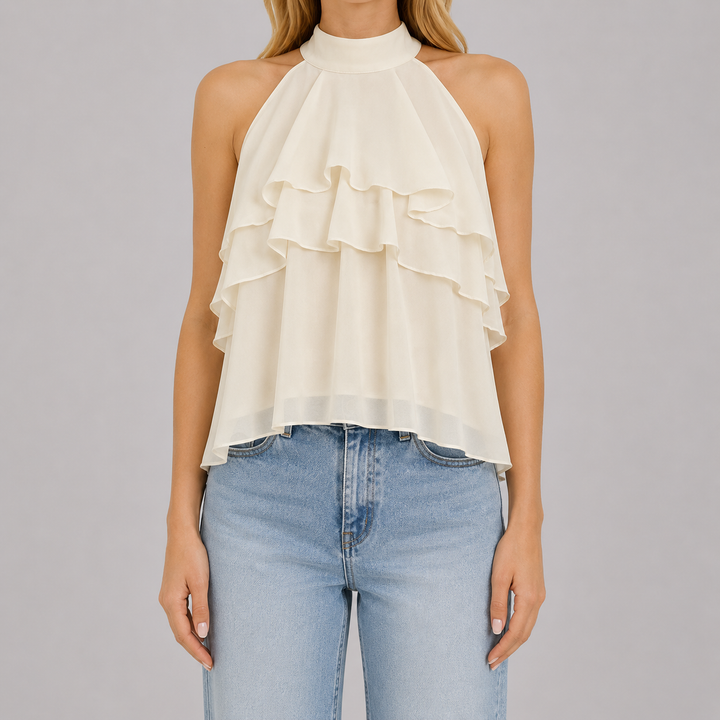 Marcelline Volang Halter Blus