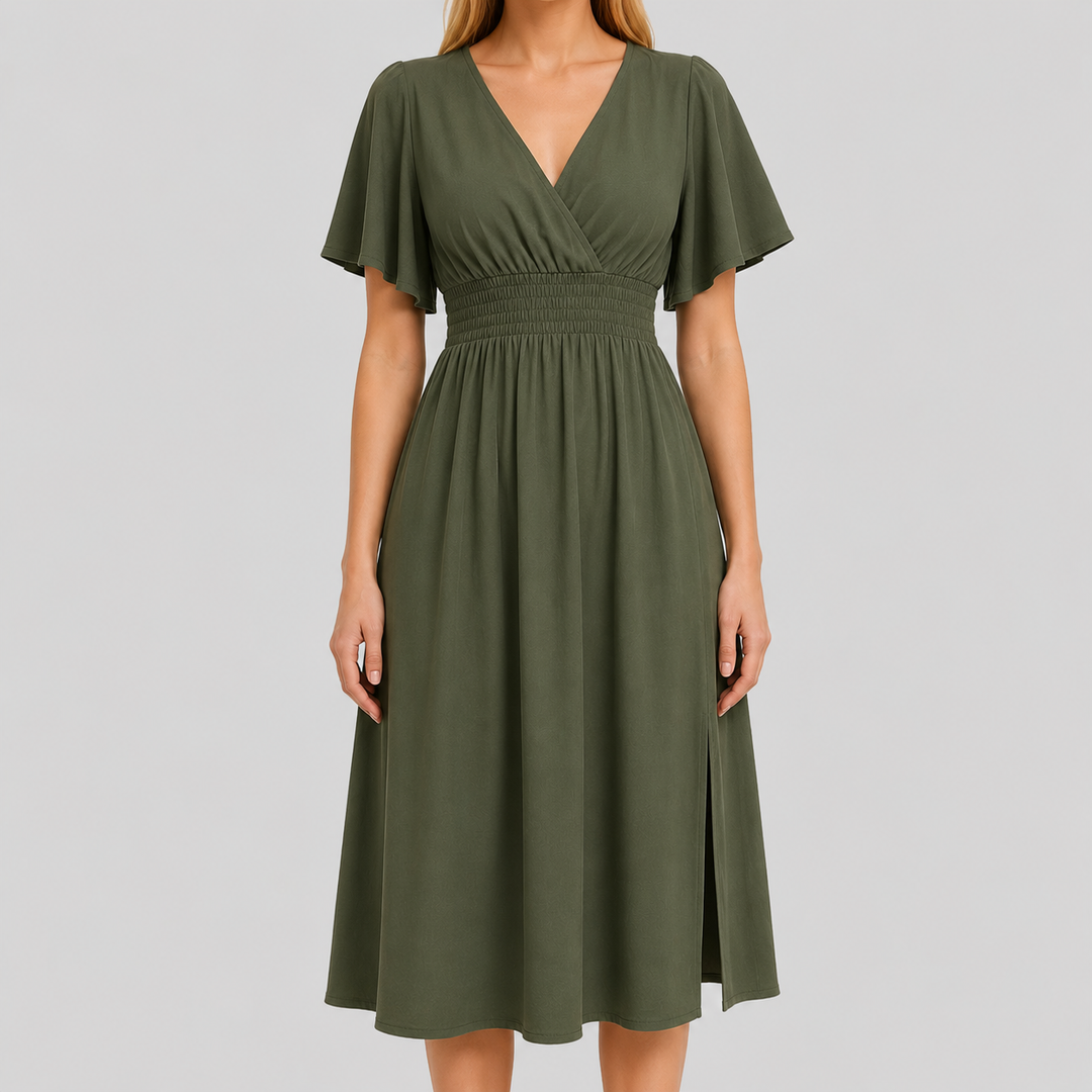 Zephyra Smocked Maxi Klänning