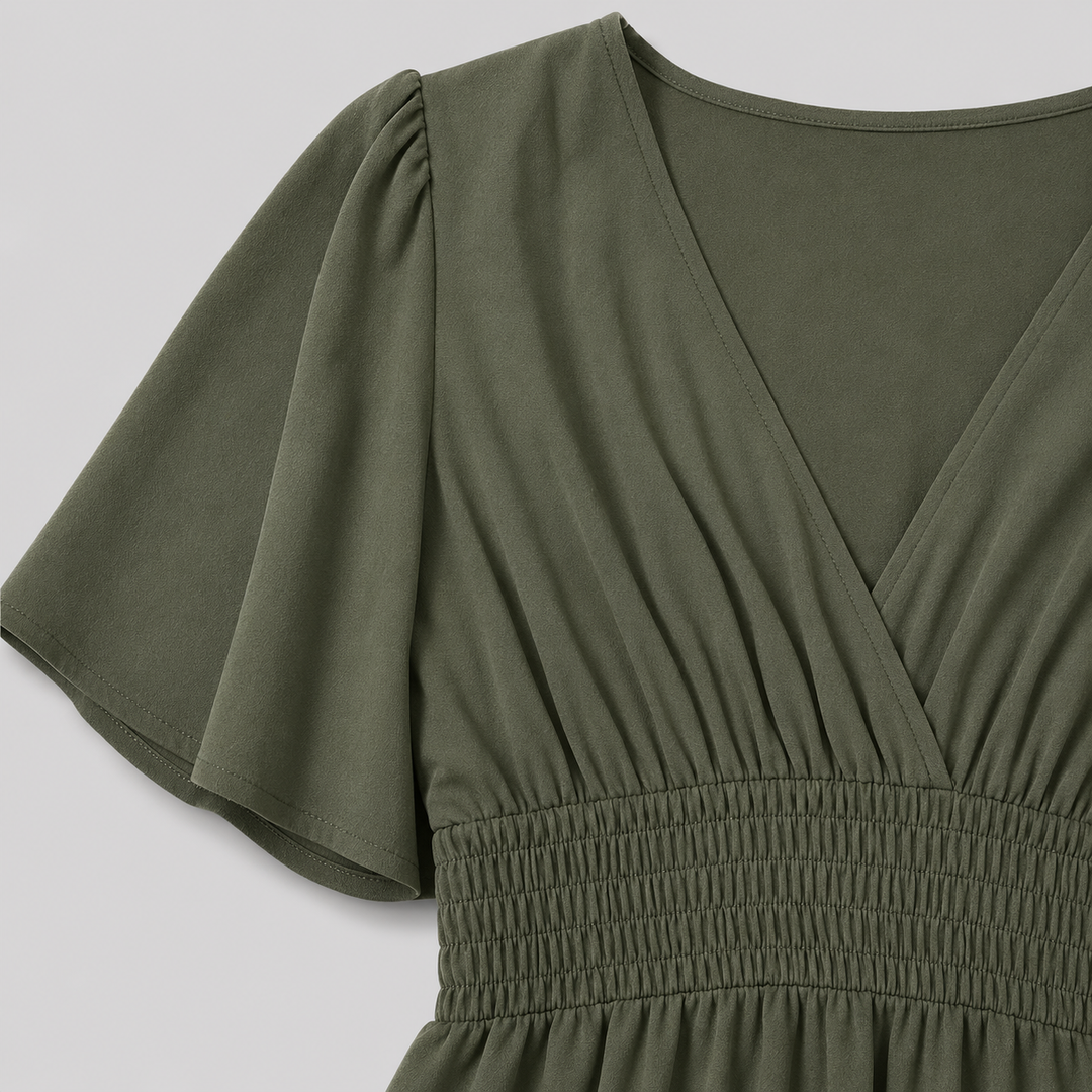 Zephyra Smocked Maxi Klänning