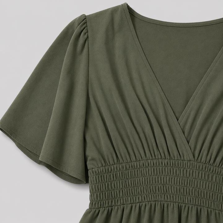 Zephyra Smocked Maxi Klänning