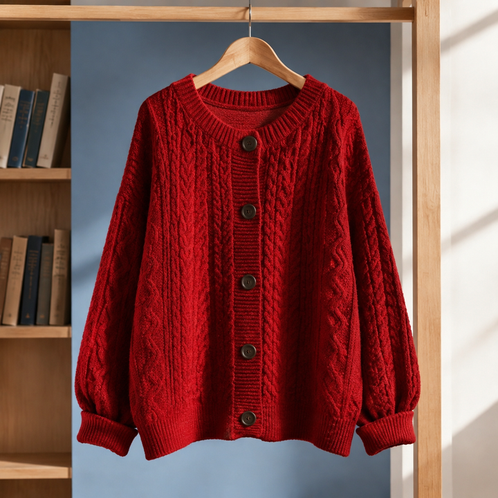 Marcel Kabelstickad Cardigan