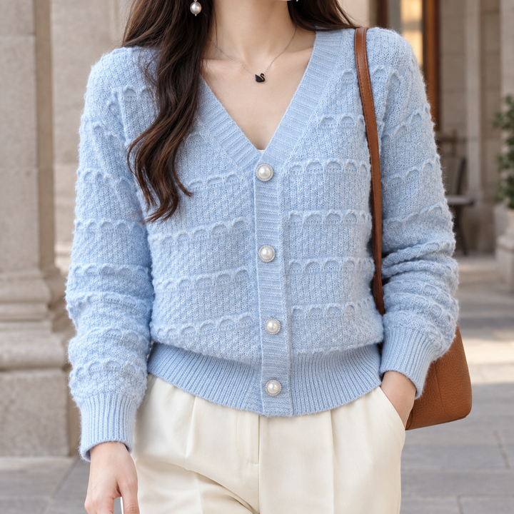 Hesper-Faye Texturerad Cardigan