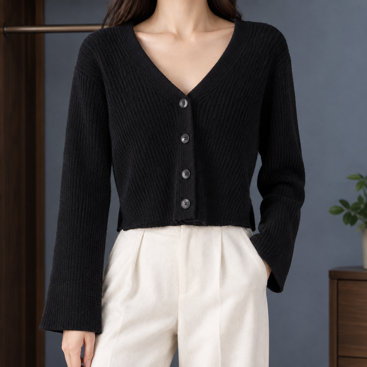 Raven Ribbad Cardigan