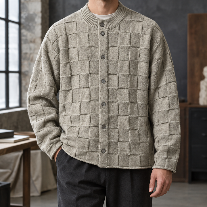 Leon-James Texturerad Cardigan
