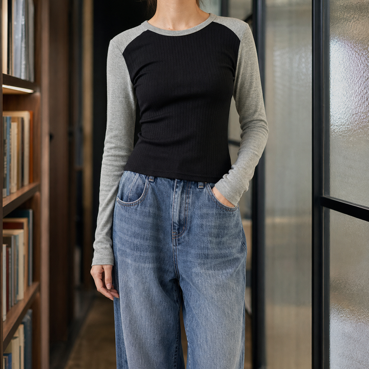 Adeline-Elise Kontrast Topp