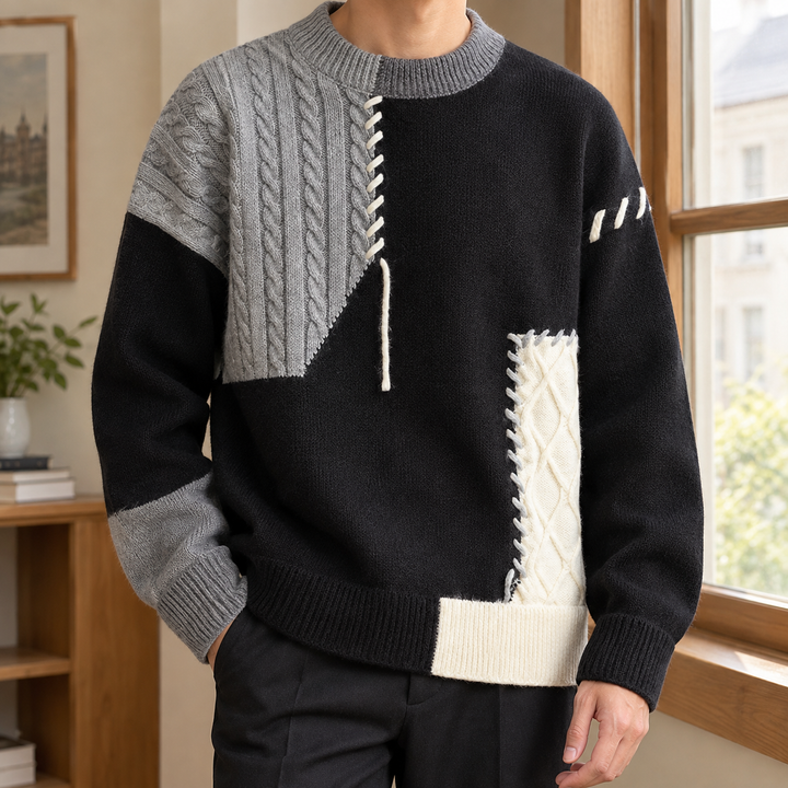 Archambault Patchwork Stickad Tröja