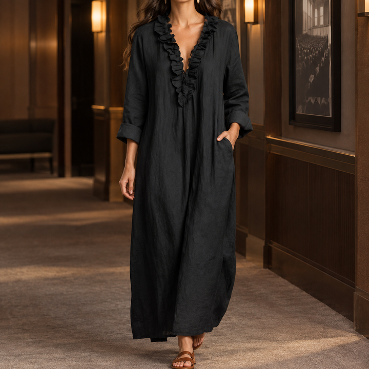 Riley Ruffle Maxi Klänning