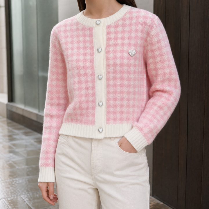Ashley Houndstooth Cardigan