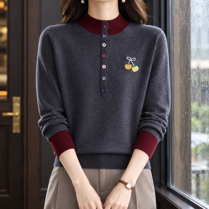 Ashley-Hope Mock Neck Tröja
