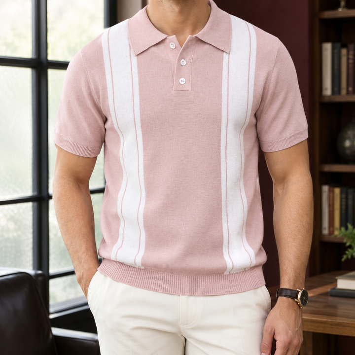 Montague-Grant Randig Stickad Polo