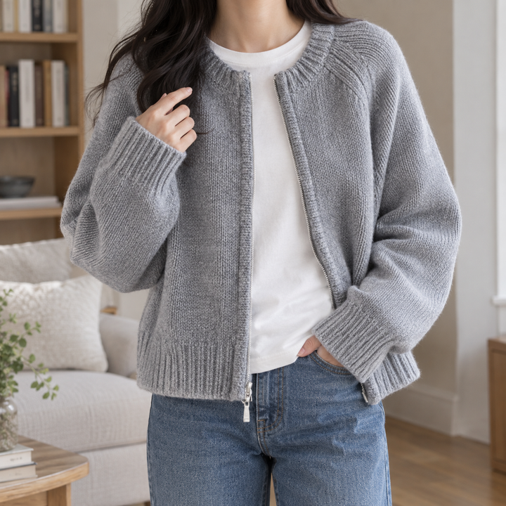 Nora-Skye Zip Cardigan