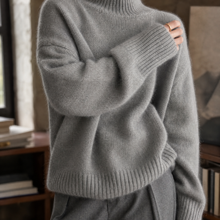 Brooke-Sage Turtleneck Sweater