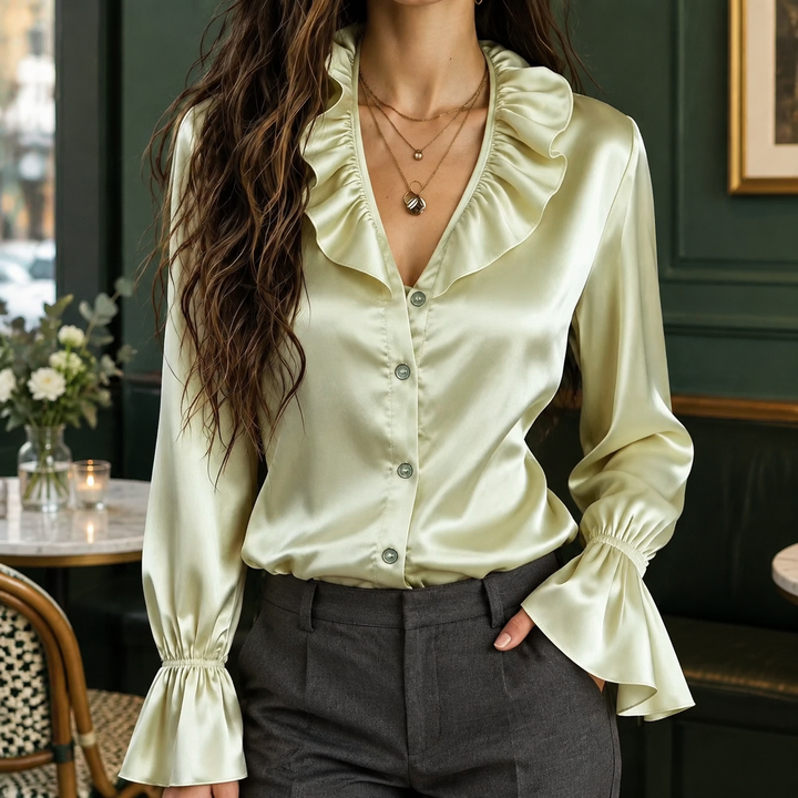 Salome Ruffle Blus