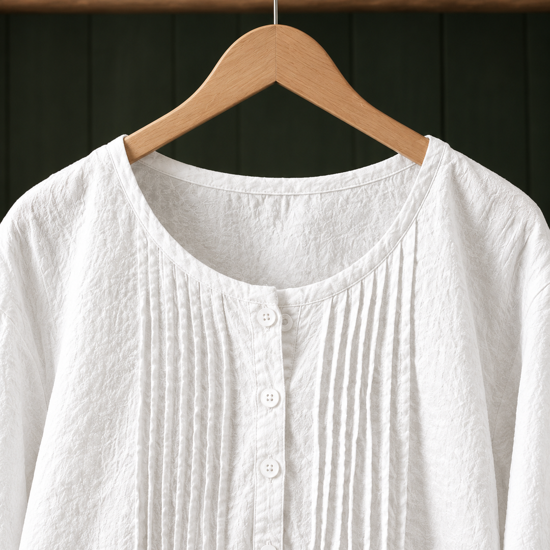 Delia-Rose Pintuck Blus