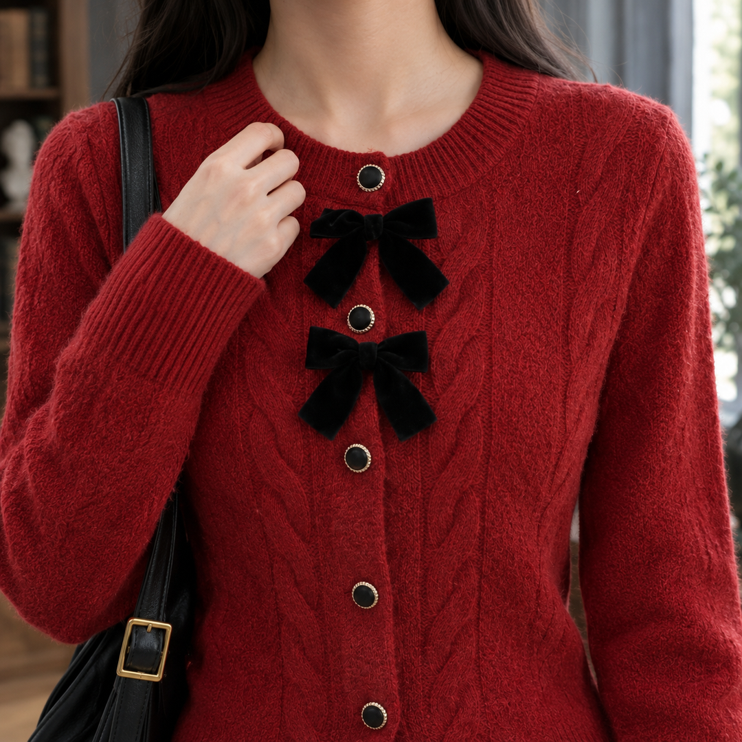 Hannah Bow Cardigan