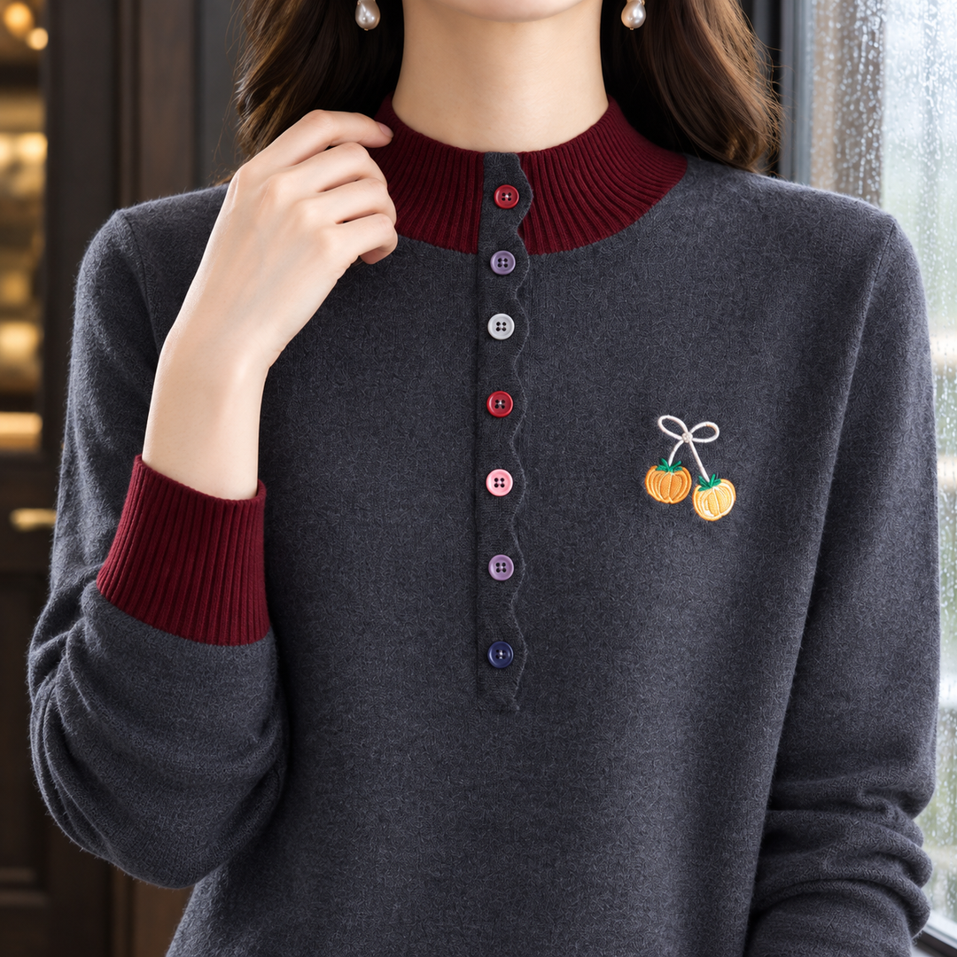Ashley-Hope Mock Neck Tröja