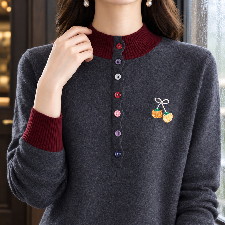 Ashley-Hope Mock Neck Tröja