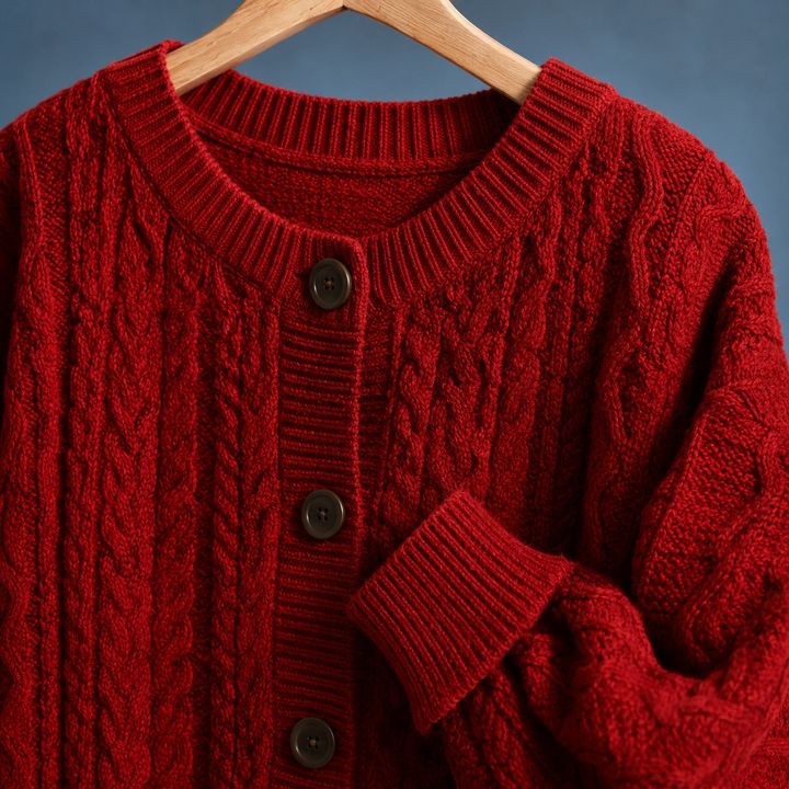 Marcel Kabelstickad Cardigan