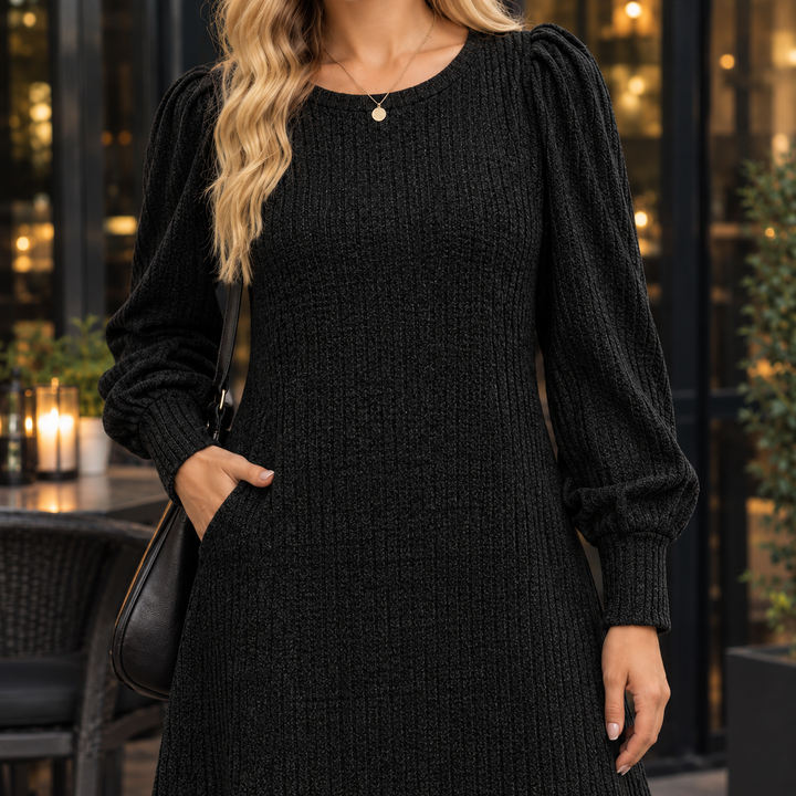 Amelia Puffärmad Klänning