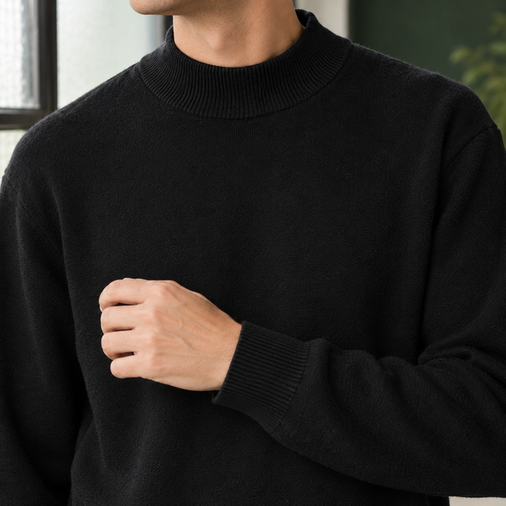 Isidore-Stone Mock Neck Sweater