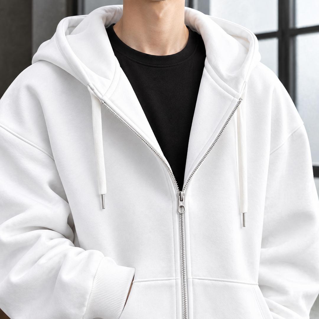 Pascal-Wren Avslappnad Zip Hoodie