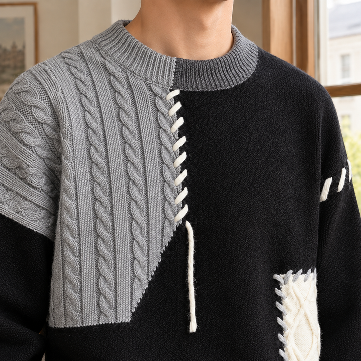Archambault Patchwork Stickad Tröja