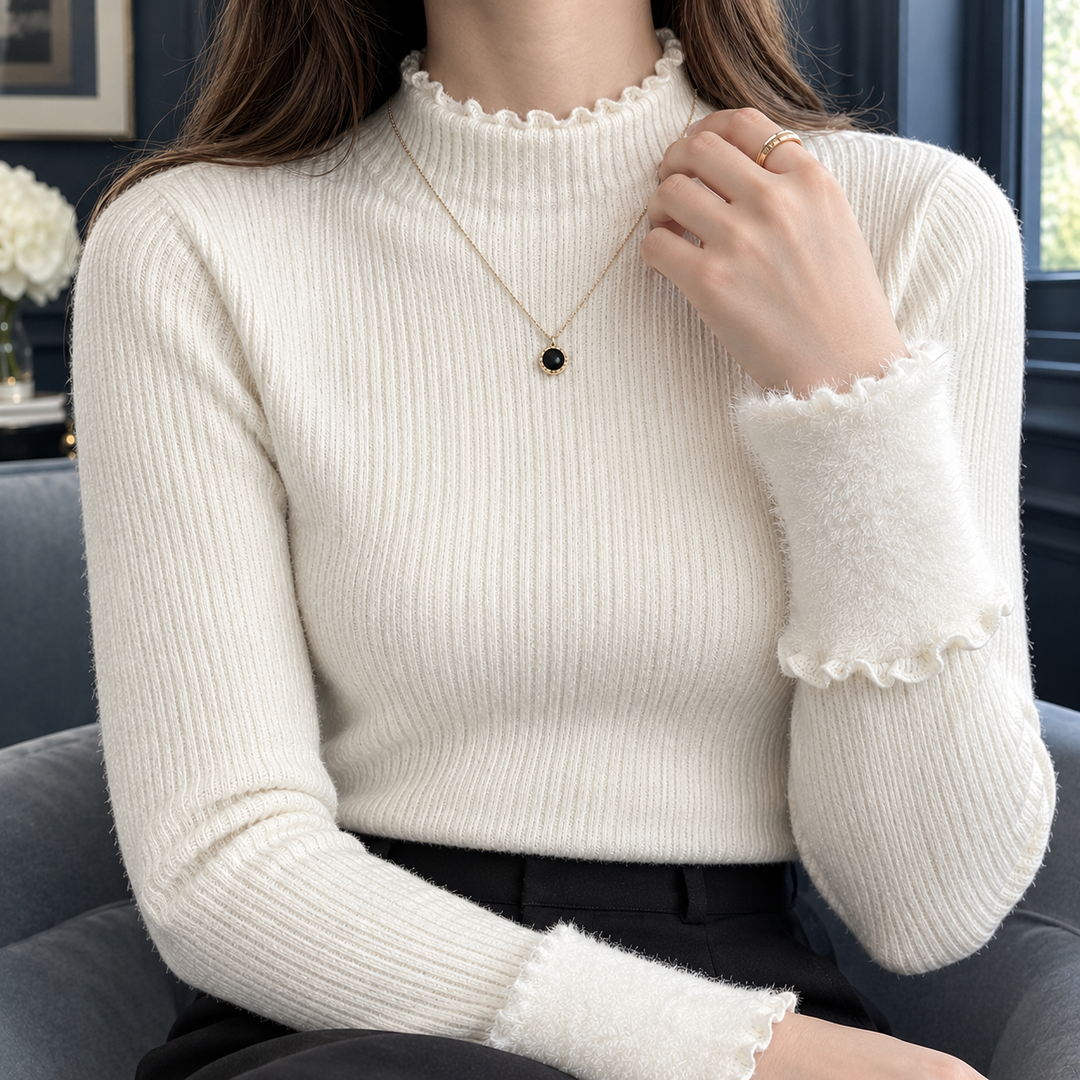 Savannah Ruffle Trim Sweater