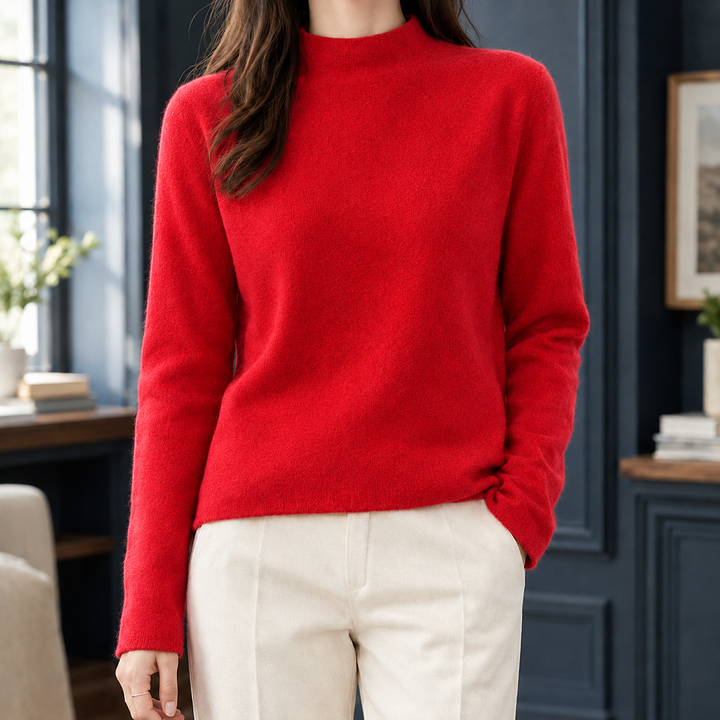 Adriana-Elise Mock Neck Tröja
