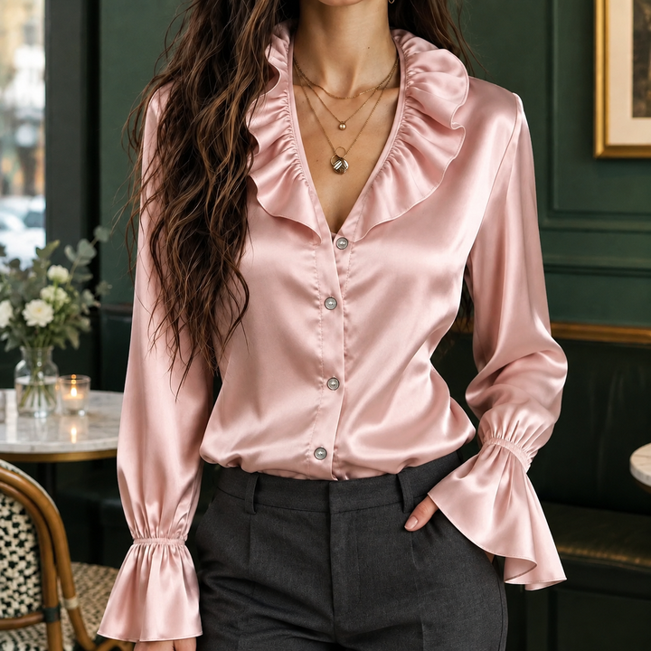Salome Ruffle Blus